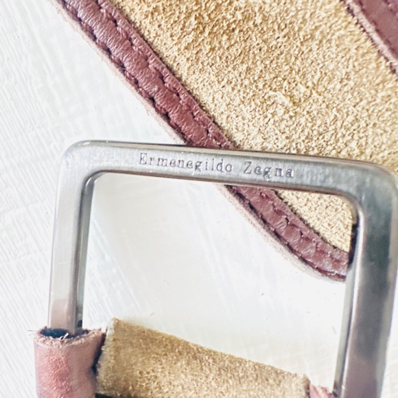 ermenegildo zegna belt leather brown size 40 - Picture 3 of 10